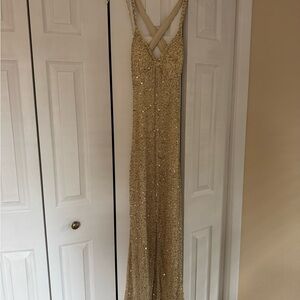 Morgan & Co. Gold Sequin Dress